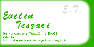 evelin teszari business card